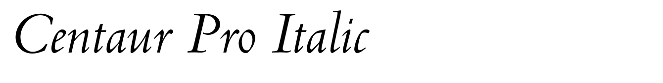 Centaur Pro Italic